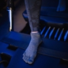Toesox Grip Sock Charcoal Grey, Close Toe